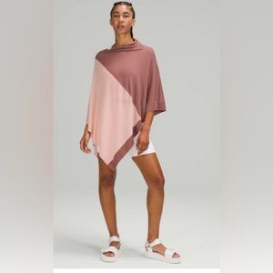 Lululemon lightweight, knit, poncho, scarf, wrap, cashmere new